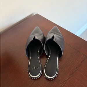 PAIGE Black Women's Mules with silver Trim